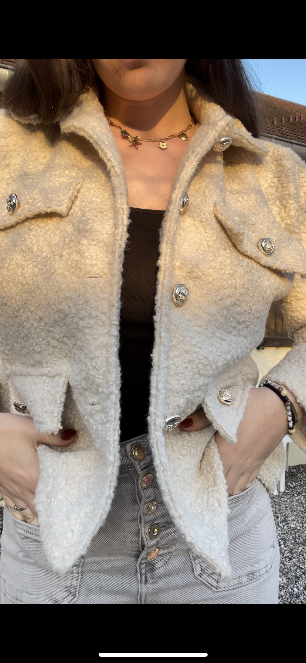 Veste bouclette - taille unique